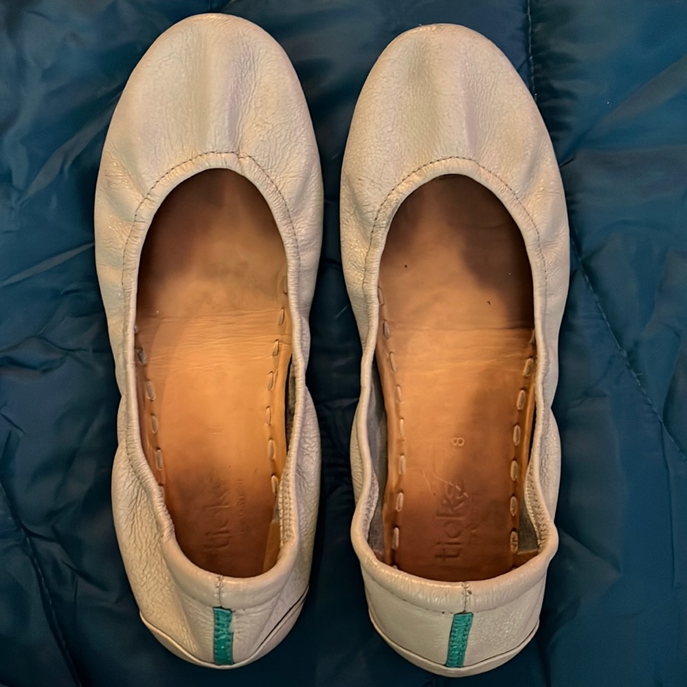 Gently used Tieks - Feather Grey